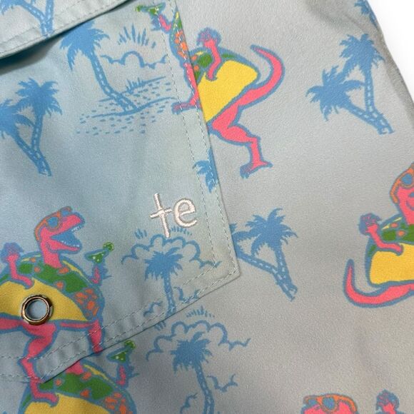 TIPSY ELVES Men’s Blue Tacosaurus Stretch Swim Trunks Size Large - Picture 7 of 7
